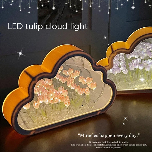 Infinite Cloud Tulip Mirror