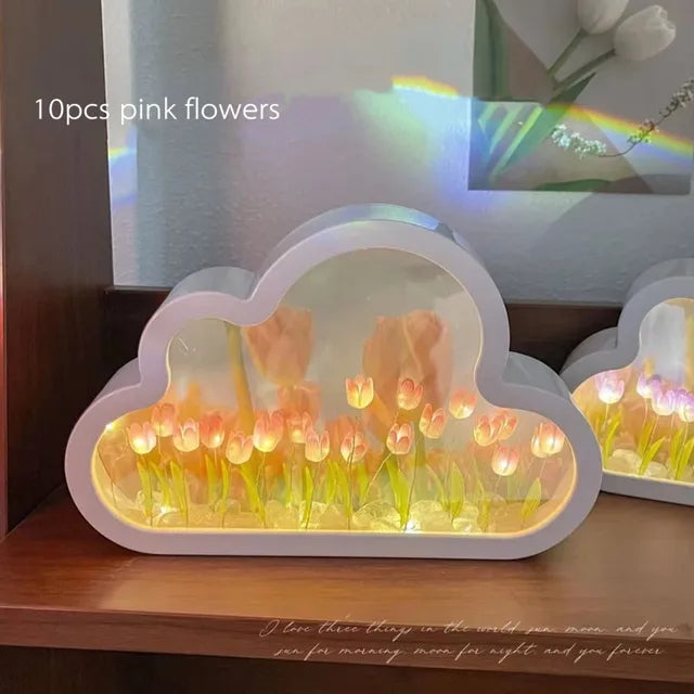 Infinite Cloud Tulip Mirror