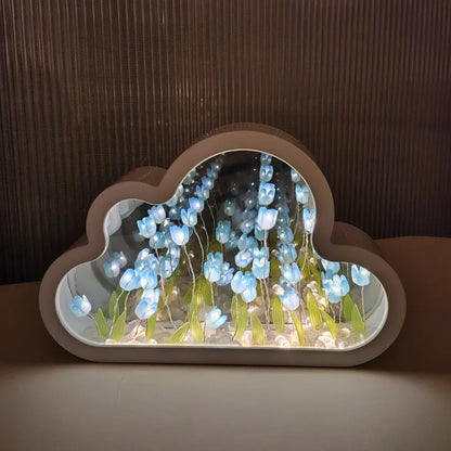 Infinite Cloud Tulip Mirror