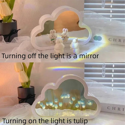 Infinite Cloud Tulip Mirror