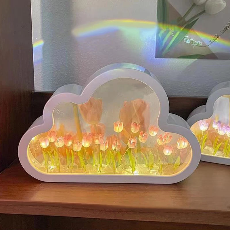 Infinite Cloud Tulip Mirror