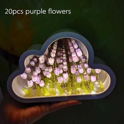 Infinite Cloud Tulip Mirror